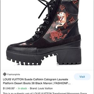 Louis Vuitton Catogram Platform Boots